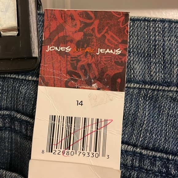 Jones Wear Jeans women’s 14‎ sequin Studded pocket High Rise Waist Big Flare Leg - Picture 9 of 16